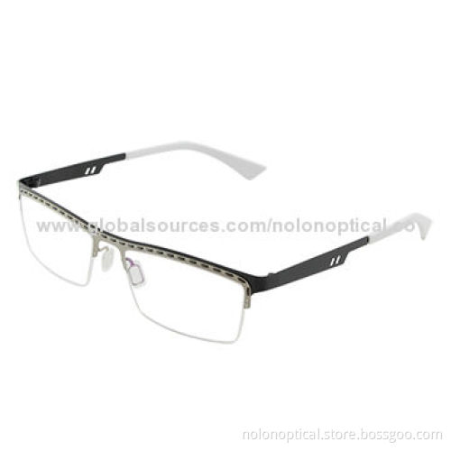 New style stainless steel eye-wear frames with demo lens, customized logos